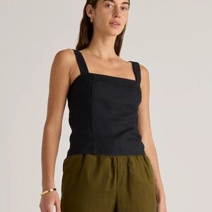 New 100% European Linen Fitted black 
Tank size medium